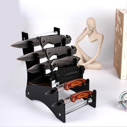 Premium Acrylic Knife Display Stand for Home or Office