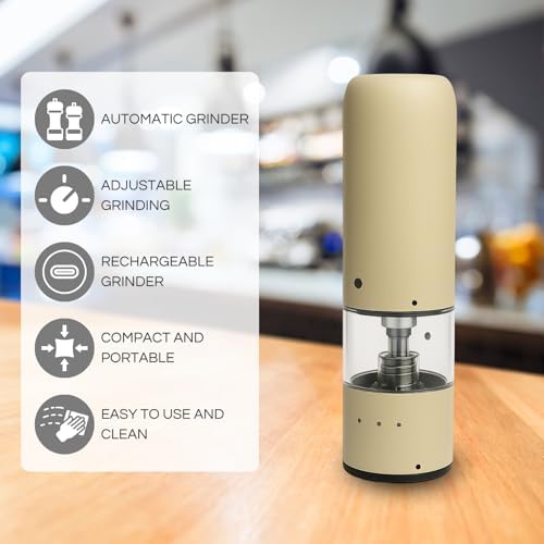 Adjustable and Rechargeable Electric Salt and Pepper Generator Set