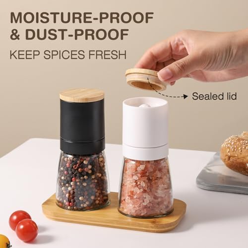VUCCHINI STEMLESS Salt Pepper Grinder Set
