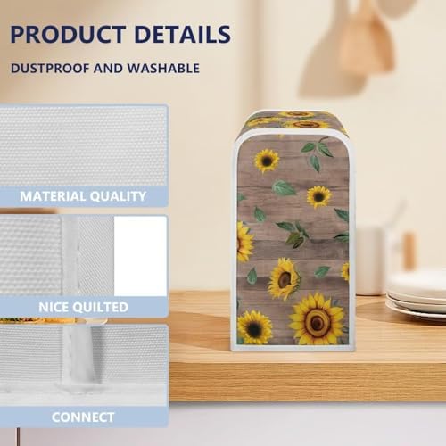 Wooden Sunflower Can Opener Cover for Home Kitchen