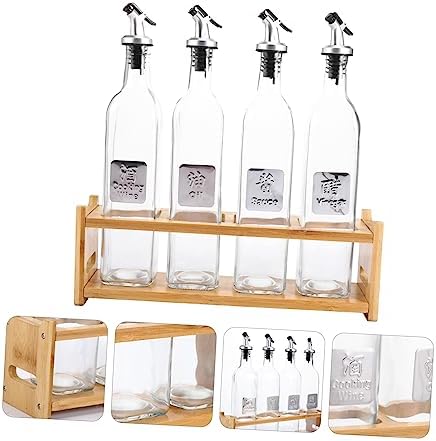 5-Piece Castor Soy Bottle Storage Shelf for Cooking Spices