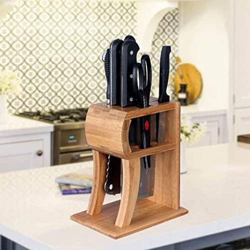 Zaego Durable Waterproof Bamboo Knife Holder for Countertops