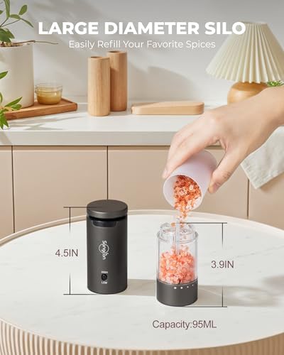 Vivid 2-Speed Electric Salt Pepper Grinder Set