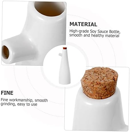 Ceramis Wood Soy Sauce Pot Multi-Function Oil Vinegar Dispenser - Japanese Style Kitchenessential
