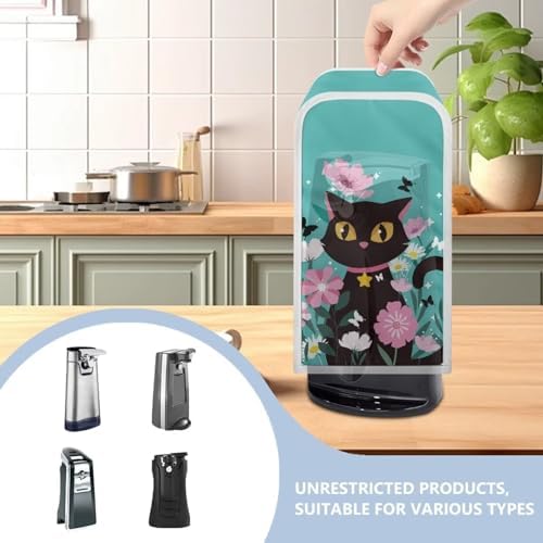 Annejudy Black Cats Electric Can Opener Cover Dust and Stain Resistant