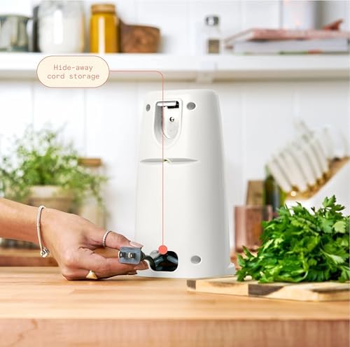 Smooth Electric Can Opener with Sharp Steel Blade for Kitchen Master