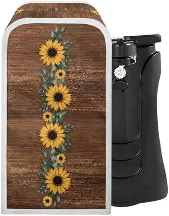 Sunflower Wood Can Opener Dust Cover Clean Protect Electric Can Opener