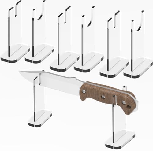 4-Piece Acrylic Knife Display Stand Set