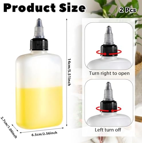 KALIONE Oil Dispenser Bottle for Camping 4oz Squeeze Condiment Bottles
