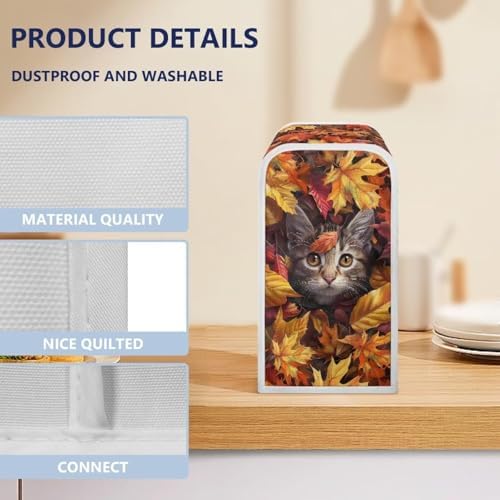 Goronwyfloyd Maple Leaf and Cat Dust Cover for Can Opener