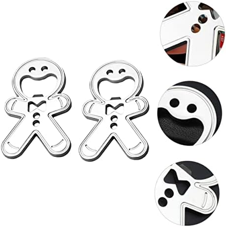 LABRIMP 2pcs Gingerbread Man Bottle Opener Can Cooler Holder