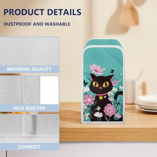 Annejudy Black Cats Electric Can Opener Cover Dust and Stain Resistant