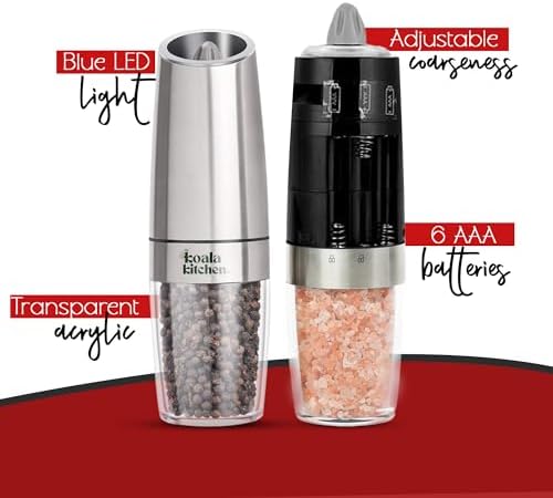 Adjustable Salt Pepper Mills 2-Pack