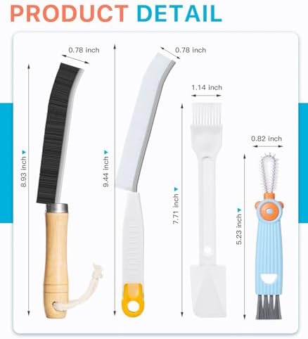 4-Piece Crevice Cleaning Brush Set