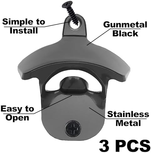 Premium Wall-Mounted Beer Bottle Opener Set for Home Bar