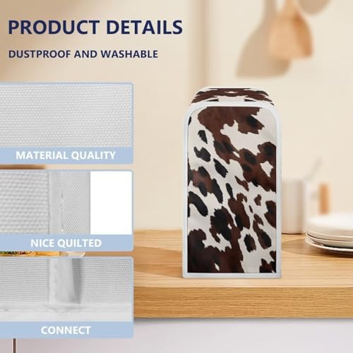 TODIYADDU Brown Cow Can Opener Cover with Dust Protection