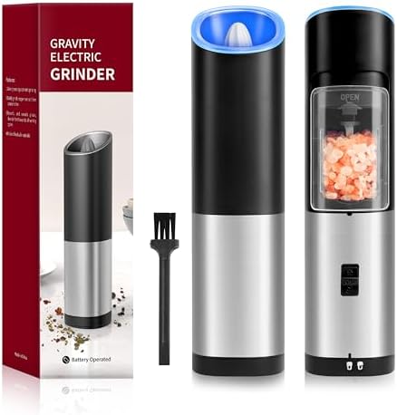 Simple Delight Electric Salt Pepper Grinder Set
