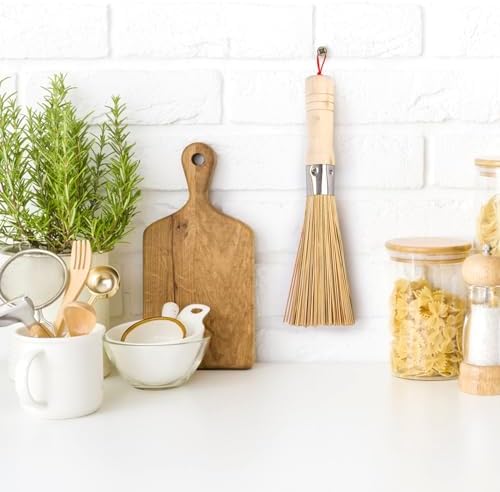 Elsjoy 8 Pack Bamboo Wok Brush