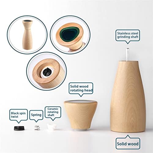 Elegant Gourmet Salt Pepper grinder Set with Wooden Mills