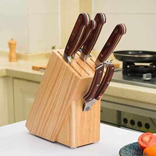 Durable Sturdy Wooden Knife Holder Universal Kitchen Block