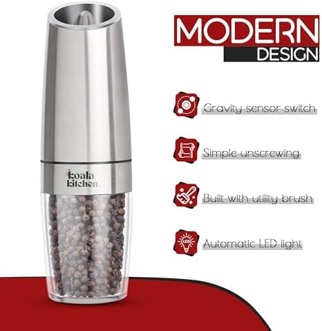 Adjustable Salt Pepper Mills 2-Pack