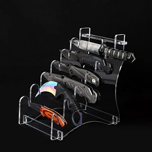 Dagger Stand - Transparent acrylic knife display case for 6 knives