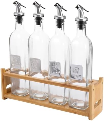 5-Piece Castor Soy Bottle Storage Shelf for Cooking Spices