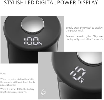 Zadelar Electric Salt and Pepper Grinder Set with LED Power Display