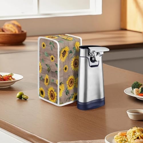 Wooden Sunflower Can Opener Cover for Home Kitchen