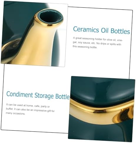 Zerodeko - Handmade Ceramic Oil Vinegar Bottles Fresh Condiments Easy to Clean Present