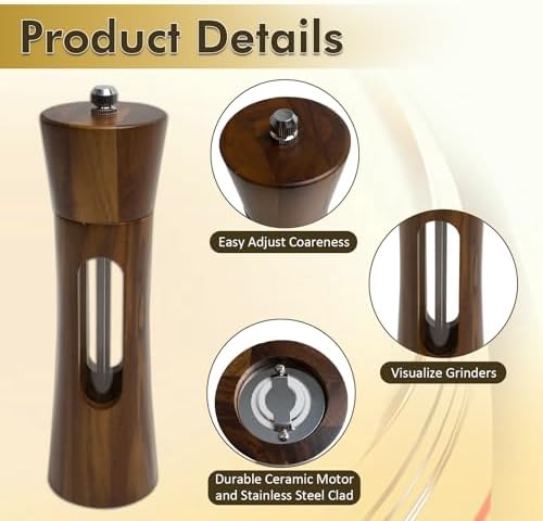Discover the perfect blend with our premium manual salt and pepper grinder set