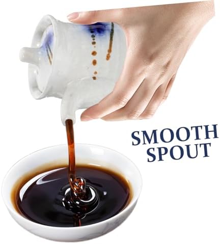 Vibrant Japanese Design Ceramic Oil Dispenser for Soy Sauce