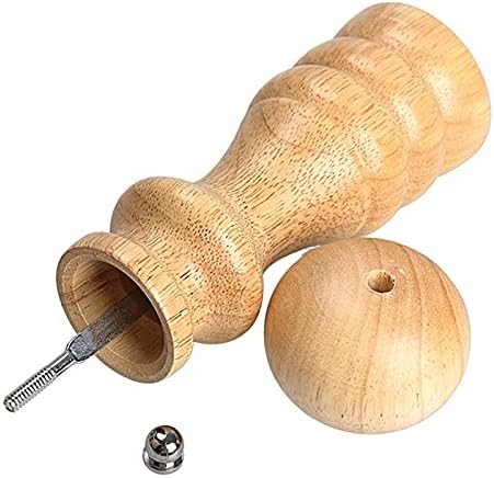 JAJKAFCL Manual Pepper Grinder Wooden Oak 6-Inch Pepper Mill Kitchen Tool