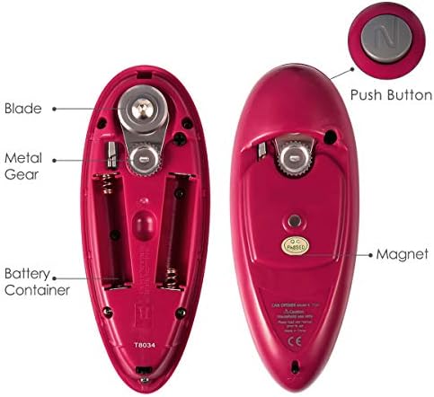 Electric Can Opener Wine Red