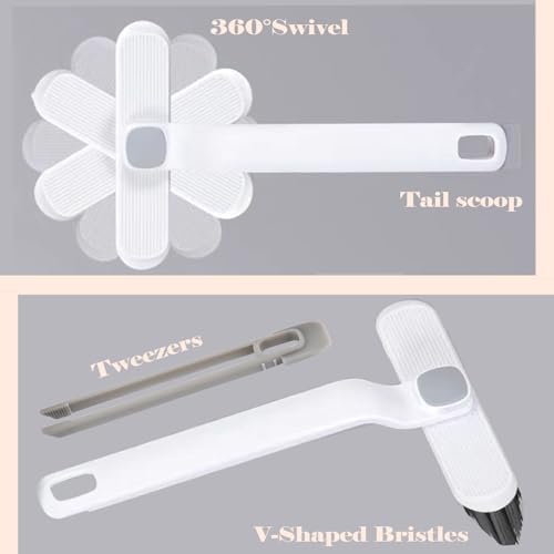 6PCS Hard Bristled Crevice Cleaning Brush Set for Kitchen and Bathroom