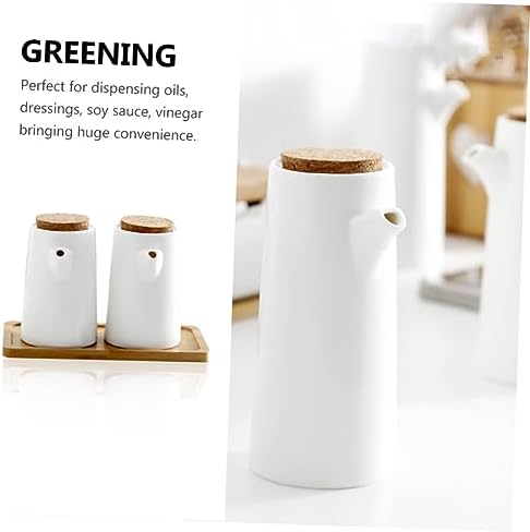 All-In-One Oil Dispenser Set Unique Kitchen Design with Ceramic Bamboo Construction