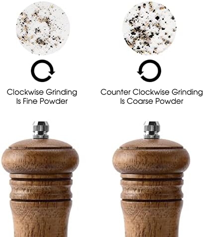 Adjustable Salt and Pepper Mill Set by JF JAMESF