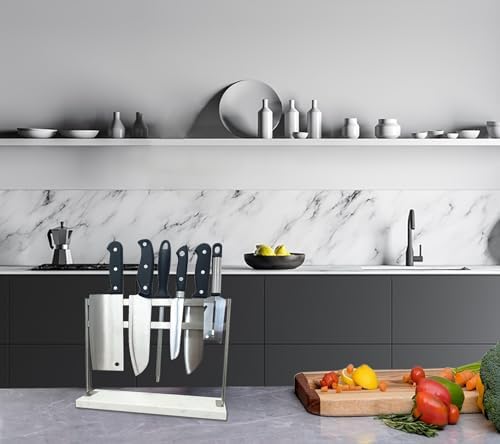 Magnetic Knife Holder with Marble Base