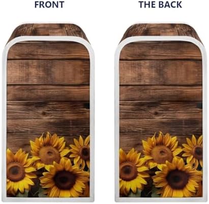 Sunflower Brown Wood Rustic Can Opener Cover