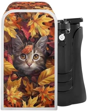 Goronwyfloyd Maple Leaf and Cat Dust Cover for Can Opener
