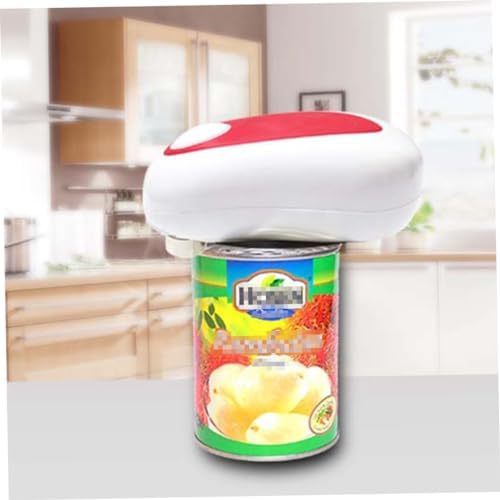 Mini Electric Can Opener with 2PCS White Red