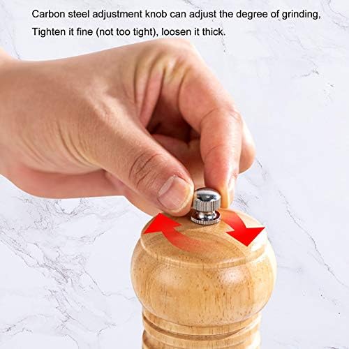 Adjustable Wood Pepper Grinder with 8-inch Blade
