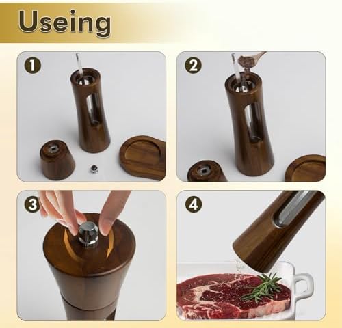 Discover the perfect blend with our premium manual salt and pepper grinder set
