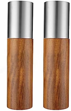 Elegant Manual Wooden Salt and Pepper Mill Set