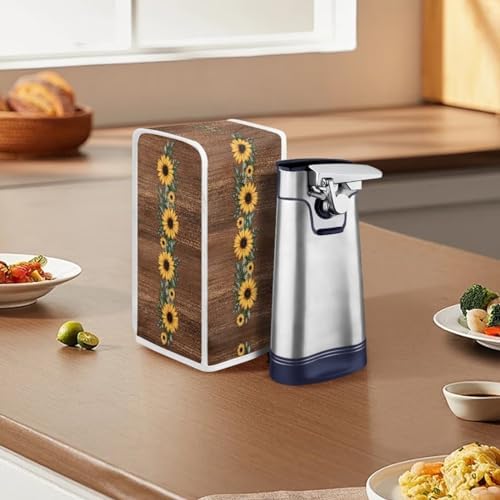 Sunflower Wood Can Opener Dust Cover Clean Protect Electric Can Opener