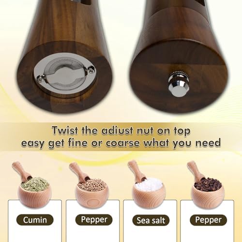 Discover the perfect blend with our premium manual salt and pepper grinder set