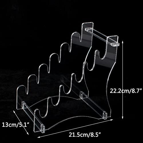 Dagger Stand - Transparent acrylic knife display case for 6 knives