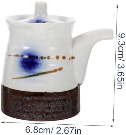 Vibrant Japanese Design Ceramic Oil Dispenser for Soy Sauce