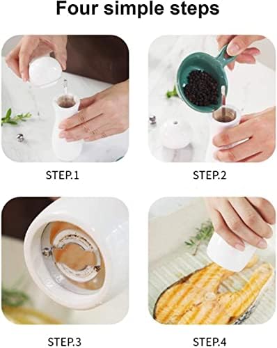 SEFAX Salt and Pepper Grinder Set Adjustable Ceramic Mill for Home Use