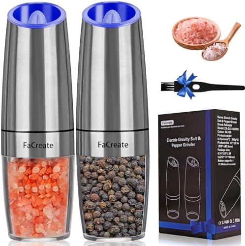Gravity Electric Salt and Pepper Grinder Set